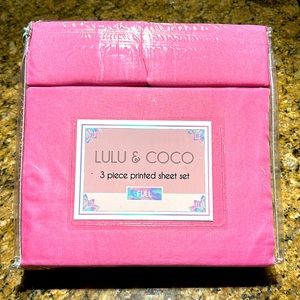 LULU & COCO Pink - 3 Piece Sheet Set